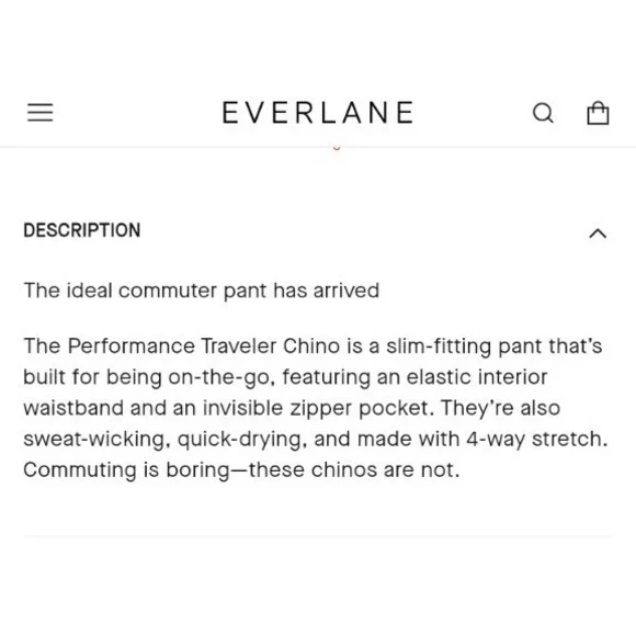 Everlane Performance Traveler Chino CROPPED 29x26 Green. Short Men Elastic Waist - Picture 7 of 16